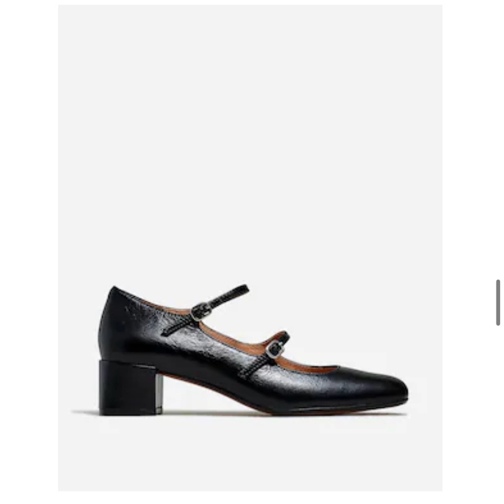 Madewell Black Mary Jane Block Heels